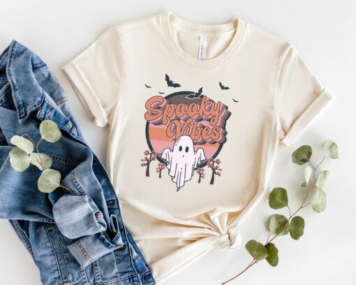 Spooky Vibes shirt, Spooky vibe tshirt, Halloween Leopard shirt,Retro Halloween shirt,Funny Halloween shirt