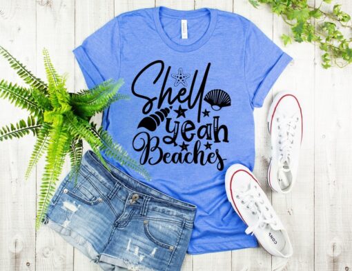 Summer Beach Shirt, Shell Ya Beaches T-Shirt, Summer Vacation Tee, Beach Shirt for Girls, Summer Girls Trip Tee