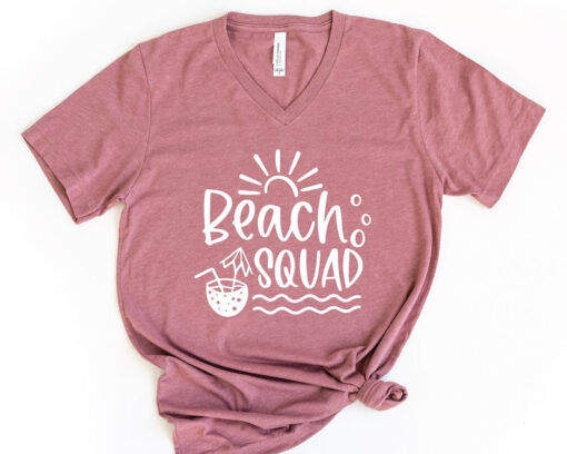 Summer Vacation 2023 T-shirt, Beach Squad V-Neck Shirt, Vacation Shirt, Gift For Beach Lover, Family Matching Shirt