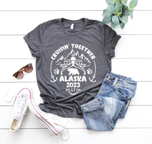 Summer Vacation 2023 T-shirt, Cruisin' Together Alaska 2023 T-shirt, Nautical Matching Shirt