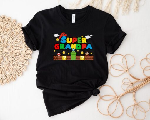 Super Grandpa Shirt, Funny Grandpa Tshirt, Father's Day Grandpa Tee, Gamer Grandpa Shirt