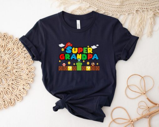 Super Grandpa Shirt, Funny Grandpa Tshirt, Father's Day Grandpa Tee, Gamer Grandpa Shirt