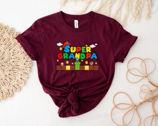 Super Grandpa Shirt, Funny Grandpa Tshirt, Father's Day Grandpa Tee, Gamer Grandpa Shirt