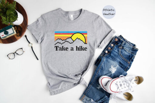 Take A Hike Shirt, Retro Sunset Shirt, Nature Lover Shirt, Camping Shirt, Hiking Gift