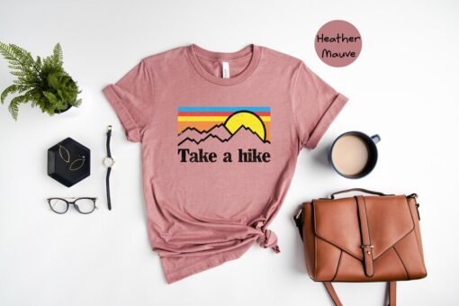 Take A Hike Shirt, Retro Sunset Shirt, Nature Lover Shirt, Camping Shirt, Hiking Gift