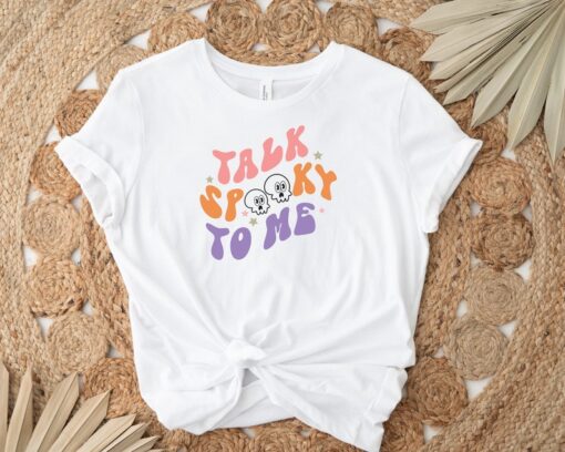 Talk Spooky To Me Shirt, Spooky Vibe T-Shirt, Halloween Shirt, Retro Halloween Shirt, Funny Halloween Shirt