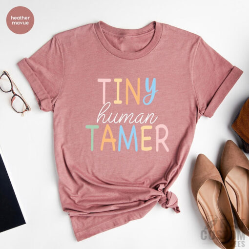 Teacher Shirt, Tiny Human Tamer, Kindergarten Teacher, Preschool Teacher, First Day of School