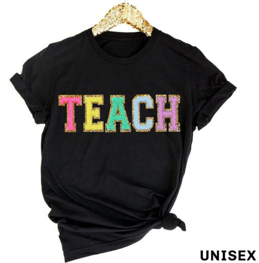 Teacher Sweatshirt. Teacher Shirts, TEACH Sweatshirt Embroidered