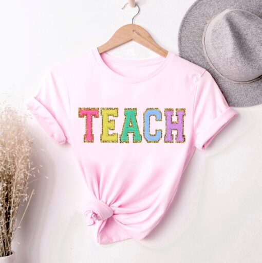 Teacher Sweatshirt. Teacher Shirts, TEACH Sweatshirt Embroidered