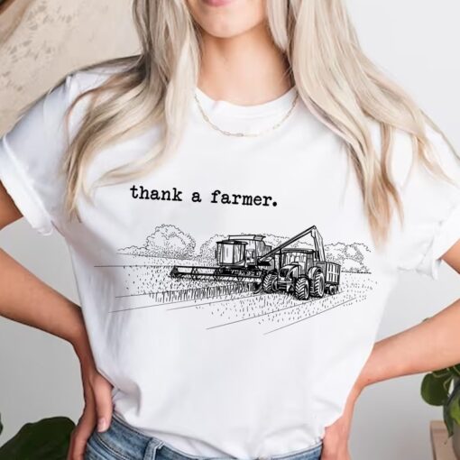 Thank a Farmer Harvest, Farm Life Shirt, Western Graphic Shirt, Farm Life, Country Shirt