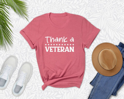 Thanks A Veteran Shirt, Veteran Shirt, Memorial Day Shirt, US Army Gifts, Gift For Veterans Day, Military T-shirt