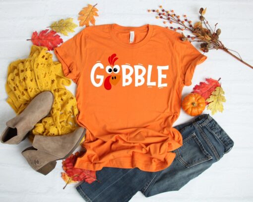 Gobble Gobble Thanksgiving Shirt, Thanksgiving t shirt womens, family thanksgiving shirts