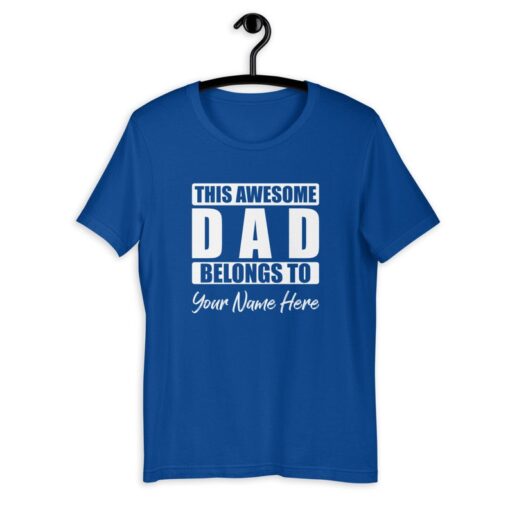 This Awesome Dad Belongs To Shirt, Personalized Dad Gift, Cute Father's Day Gift From Son Or Daughter