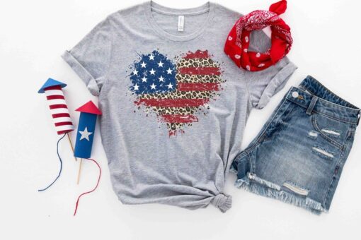 This Is My Pride Flag USA American 4th of July Patriotic, American Flag Shirt, American Flag Heart Shirt