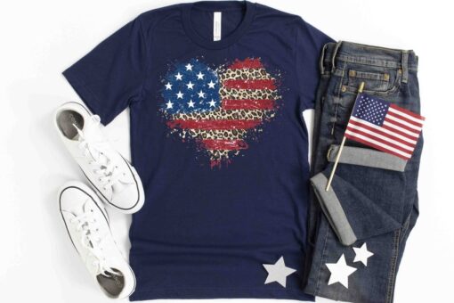 This Is My Pride Flag USA American 4th of July Patriotic, American Flag Shirt, American Flag Heart Shirt