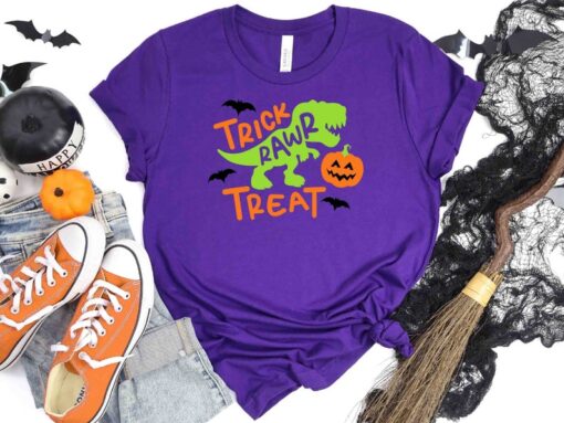 Trick Rawr Treat Halloween Shirt, Trick r Treat Halloween Dinosaur Shirt, Halloween Party Shirt, Halloween Gifts