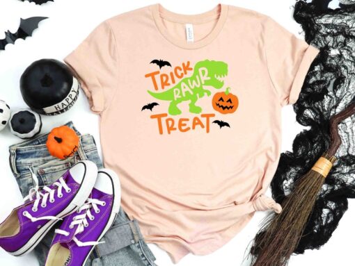 Trick Rawr Treat Halloween Shirt, Trick r Treat Halloween Dinosaur Shirt, Halloween Party Shirt, Halloween Gifts