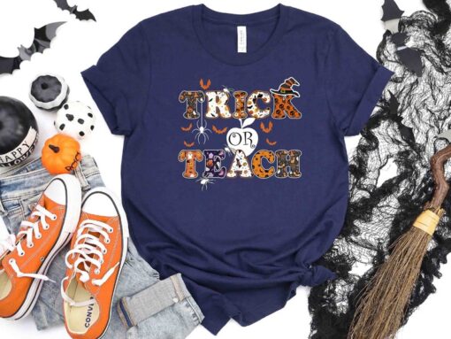 Trick or Teach Shirt, Halloween Teacher Shirt, Elementary School Teacher Shirt, Teacher Gift, Teacher Halloween