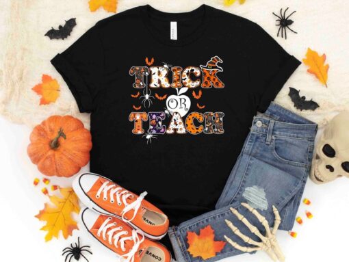 Trick or Teach Shirt, Halloween Teacher Shirt, Elementary School Teacher Shirt, Teacher Gift, Teacher Halloween