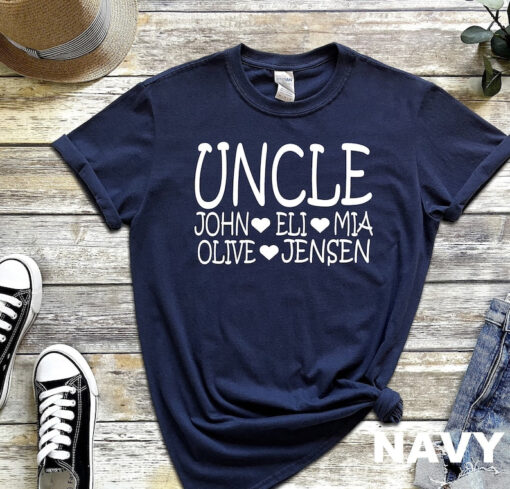 Personalized Uncle Shirt With Nephew Names , Uncle Shirt , Gift For Uncle