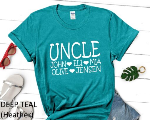 Personalized Uncle Shirt With Nephew Names , Uncle Shirt , Gift For Uncle