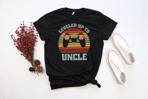 New Uncle Gift, Leveled Up To Uncle Tee, Pregnancy Announcement New Uncle Shirt