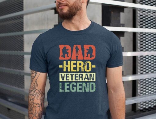 Dad Hero Veteran Legend Shirt, Veteran Husband Veteran Dad Shirt, Veteran Husband Tee