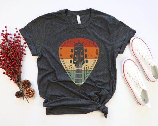 Vintage Guitar Shirt, Guitar T-shirt, Retro Guitar Pick Shirt