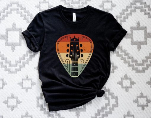 Vintage Guitar Shirt, Guitar T-shirt, Retro Guitar Pick Shirt