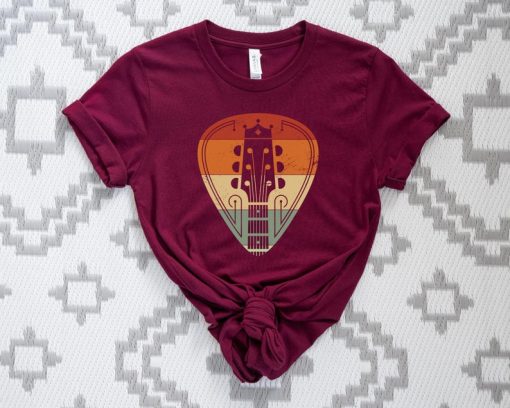 Vintage Guitar Shirt, Guitar T-shirt, Retro Guitar Pick Shirt