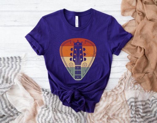 Vintage Guitar Shirt, Guitar T-shirt, Retro Guitar Pick Shirt