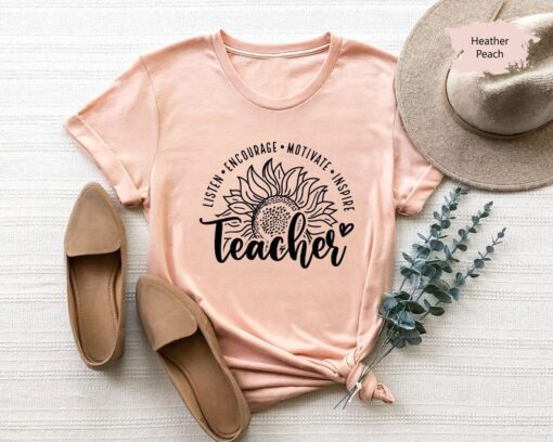 Teacher Appreciation, Teacher Gifts, Teacher Gift, Sunflower Teacher Shirt