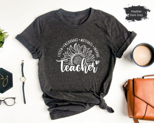 Teacher Appreciation, Teacher Gifts, Teacher Gift, Sunflower Teacher Shirt