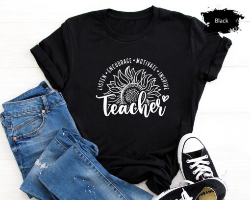 Teacher Appreciation, Teacher Gifts, Teacher Gift, Sunflower Teacher Shirt