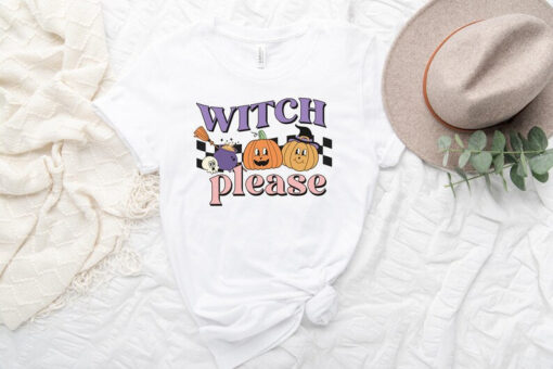 Witch Please Shirt, Spooky vibe T-Shirt, Halloween Shirt, Retro Halloween Shirt, Funny Halloween shirt, Halloween Shirt