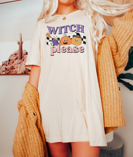 Witch Please Shirt, Spooky vibe T-Shirt, Halloween Shirt, Retro Halloween Shirt, Funny Halloween shirt, Halloween Shirt