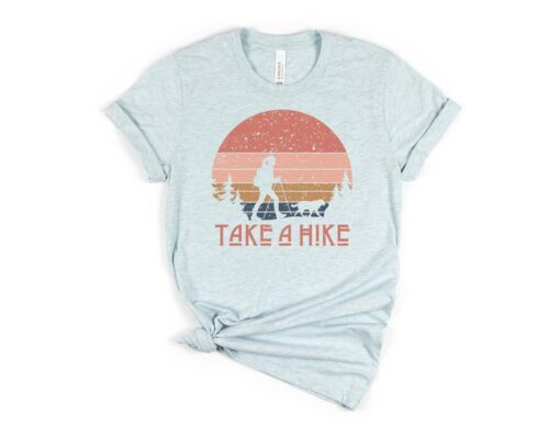 Women's Hiking t-shirt with dog, Hiking with dog, Retro hiking shirt, Hiking clothing