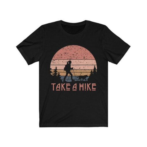 Women's Hiking t-shirt with dog, Hiking with dog, Retro hiking shirt, Hiking clothing