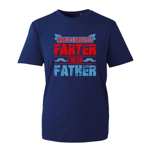 World's Greatest Farter I Mean Father T-Shirt, Super Dad Birthday Gift Father's Day Novelty Men's Tee Top