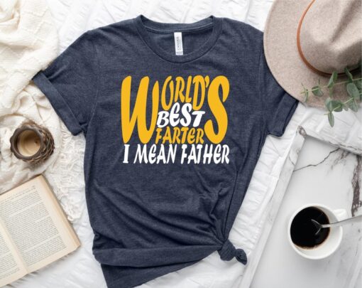 Worlds Best Farter I Mean Father Best Dad Ever Cool Dog Mens T-Shirt, Father's Day Gift, Cute Dad Shirt