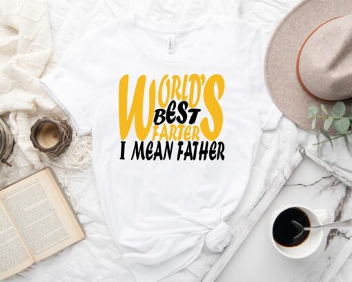 Worlds Best Farter I Mean Father Best Dad Ever Cool Dog Mens T-Shirt, Father's Day Gift, Cute Dad Shirt