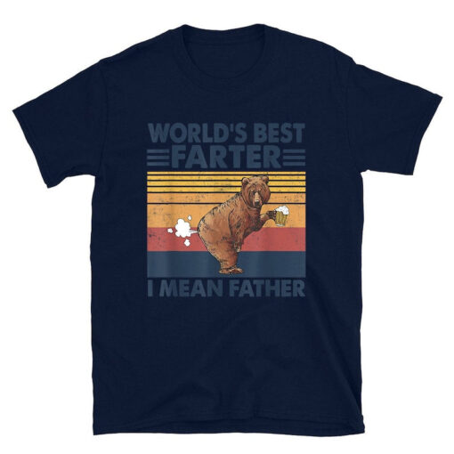 Worlds Best Farter I Mean Father Best Dad Ever Cool Dog Mens T-Shirt, Funny Shirt Men, Fathers Day Gift, Husband Shirt