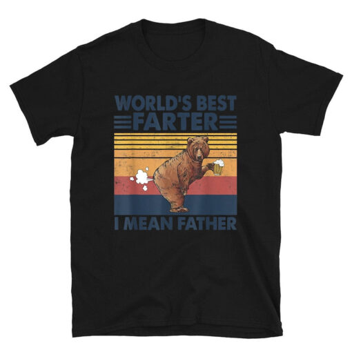 Worlds Best Farter I Mean Father Best Dad Ever Cool Dog Mens T-Shirt, Funny Shirt Men, Fathers Day Gift, Husband Shirt