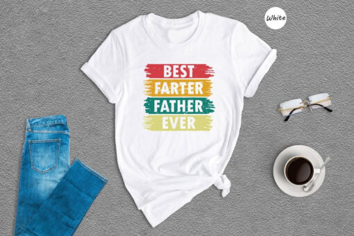 Worlds Best Farter I Mean Father Best Dad Ever Cool Dog Mens T-Shirt, World's Best Father Shirt, New Dad Shirt