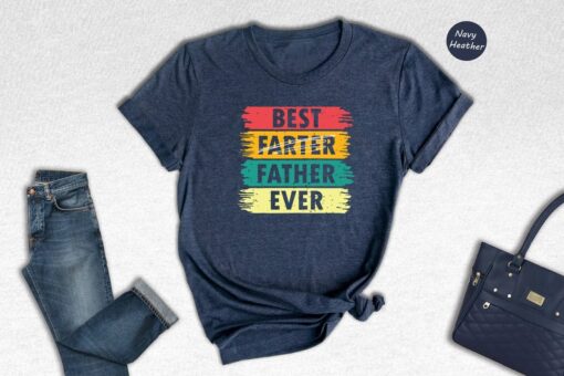 Worlds Best Farter I Mean Father Best Dad Ever Cool Dog Mens T-Shirt, World's Best Father Shirt, New Dad Shirt