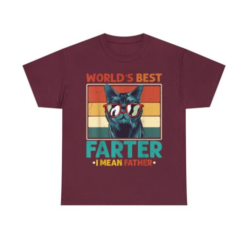 Worlds Best Farter I Mean Father t shirt Best Cat Dad Ever T-Shirt