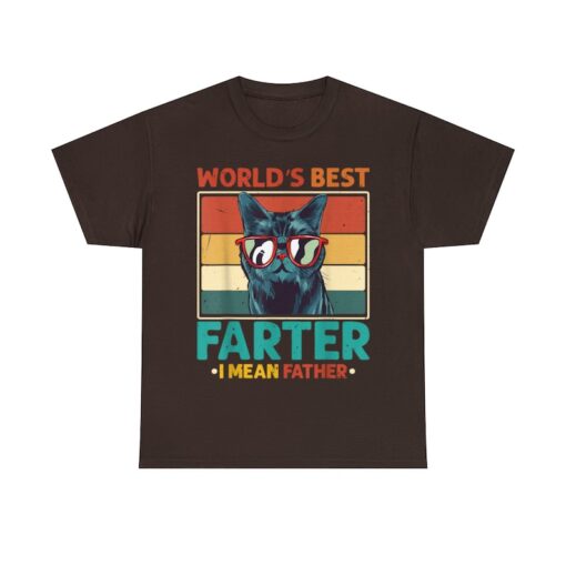 Worlds Best Farter I Mean Father t shirt Best Cat Dad Ever T-Shirt