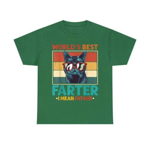 Worlds Best Farter I Mean Father t shirt Best Cat Dad Ever T-Shirt