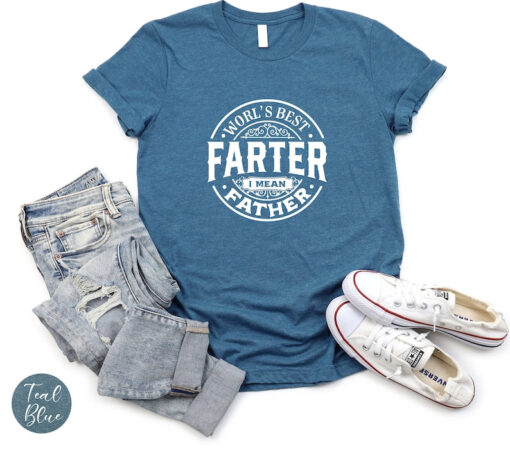 Worlds Best Farter I Mean Father Best Dad Ever Cool Dog Mens T-Shirt, Dad Gift, Shirt For Dad, Husband Shirt