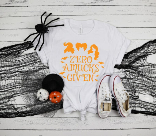 Zero Amucks Given Shirt, Halloween Party Shirts, Hocus Pocus Shirts,Sanderson Sisters Shirts,Halloween Outfits